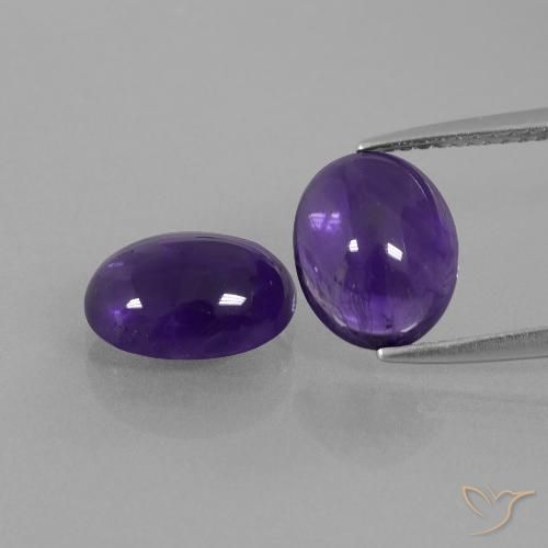 4.76ctw Naturel Violet foncé Améthyste, ovale, Transparent