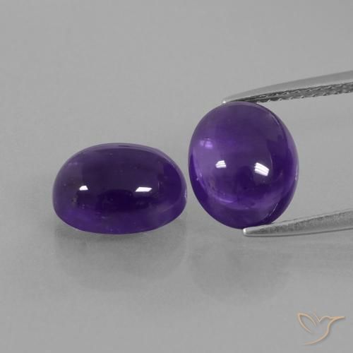 6.11ctw Naturel Violet foncé Améthyste, ovale, Transparent
