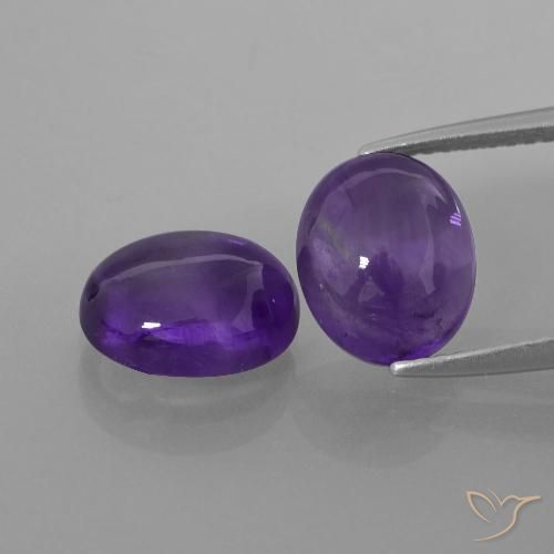 5.33ctw Naturel Violet moyen Améthyste, ovale, Transparent