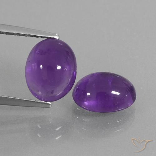 5.33ctw Naturel Violet moyen Améthyste, ovale, Transparent, Photo A
