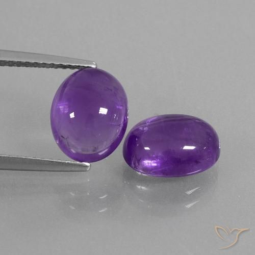5.76ctw Naturel Violet moyen-léger Améthyste, ovale, Transparent