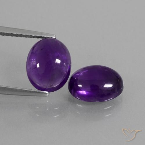 5.56ctw Naturel Violet moyen Améthyste, ovale, Transparent
