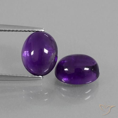 6.00ctw Naturel Violet moyen Améthyste, ovale, Transparent