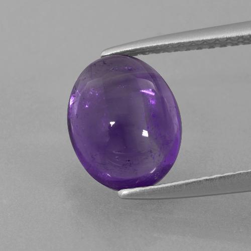 Améthyste Violet moyen naturelle Coupe ovale, 2.75 ct, Transparent