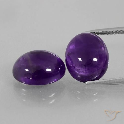 10.41ctw Naturel Violet foncé Améthyste, ovale, Transparent