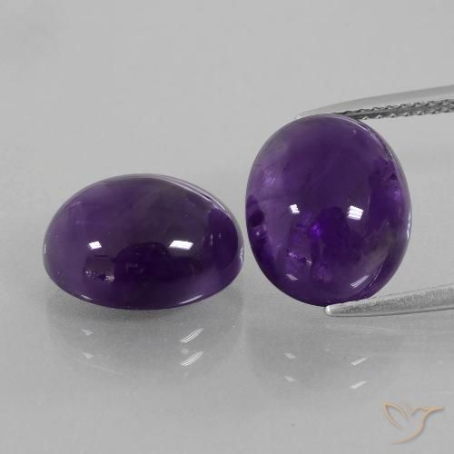 11.17ctw Naturel Violet foncé Améthyste, ovale, Transparent