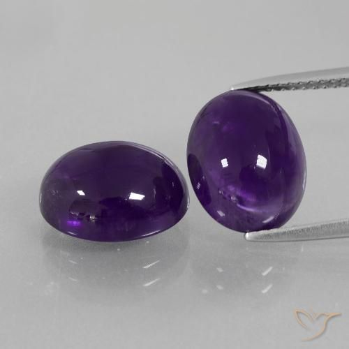 10.16ctw Naturel Violet foncé Améthyste, ovale, Transparent