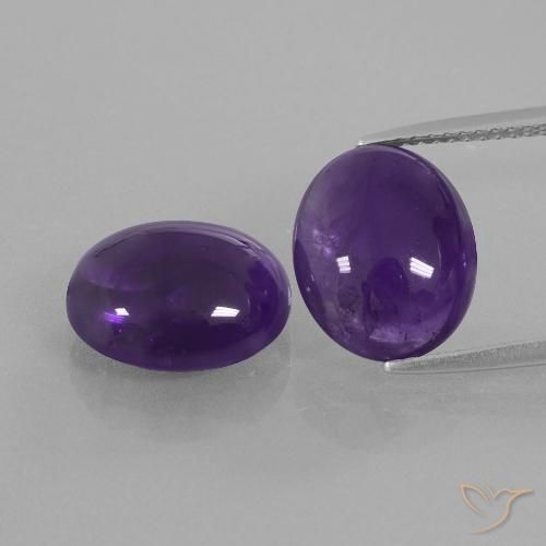 8.87ctw Naturel Violet foncé Améthyste, ovale, Transparent