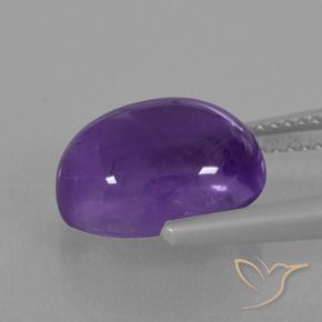 Améthyste Violet moyen naturelle ovale, 5.41 ct, Transparent