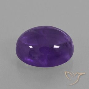 Améthyste Violet moyen naturelle ovale, 5.53 ct, Transparent