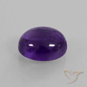 Améthyste Violet moyen naturelle Coupe ovale, 5.68 ct, Transparent