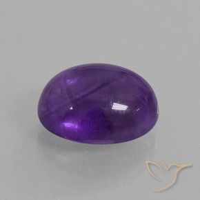Améthyste Violet moyen naturelle ovale, 5.19 ct, Transparent