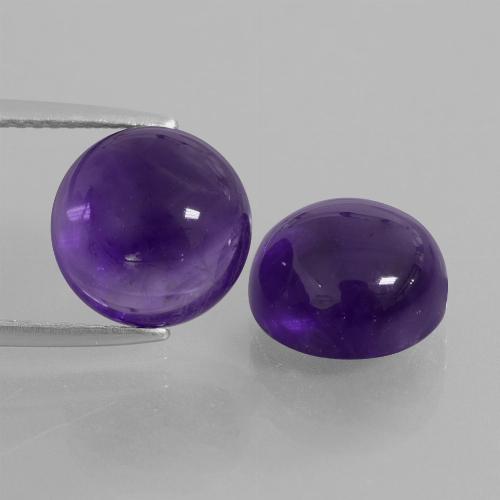 Achetez naturel 8,92ct violet foncé améthyste gems, coupe roude, en provenance brésil chez gemselect. en stock, livraison internationale!