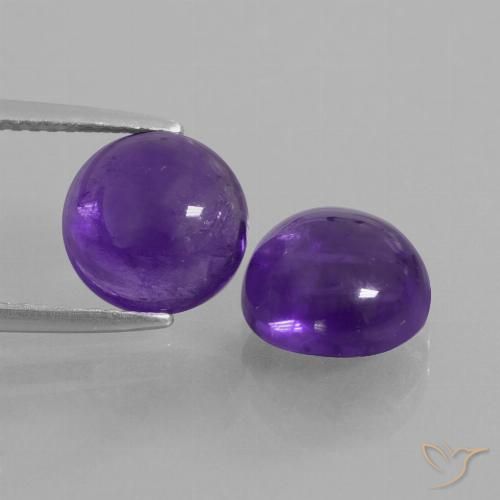 5.78ctw Naturel Violet moyen Améthyste, Tour, Transparent