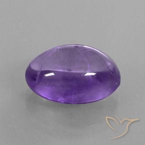 Améthyste Violet moyen naturelle ovale, 6.05 ct, Transparent