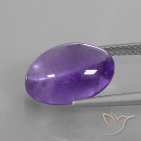 Améthyste Violet moyen naturelle ovale, 6.05 ct, Transparent