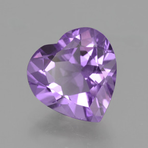 Améthyste Violet naturelle Forme de coeur, 1.88 ct, VVS