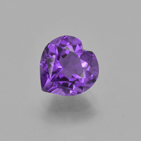 Améthyste Violet naturelle Forme de coeur, 1.09 ct, VVS