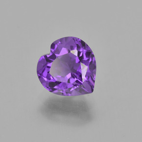 Améthyste Violet naturelle Forme de coeur, 1.09 ct, VVS
