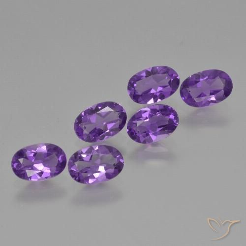 2.43ctw Naturel Violet intense Améthyste, ovale, VVS-VS