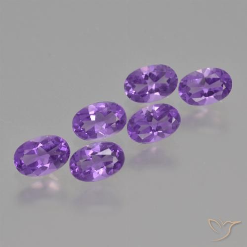 2.49ctw Naturel Violet moyen Améthyste, ovale, VVS-VS