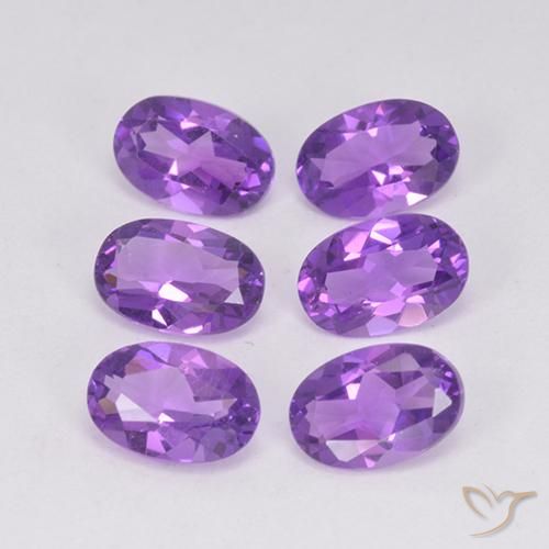 2.54ctw Naturel Violet vif Améthyste, ovale, VVS-VS
