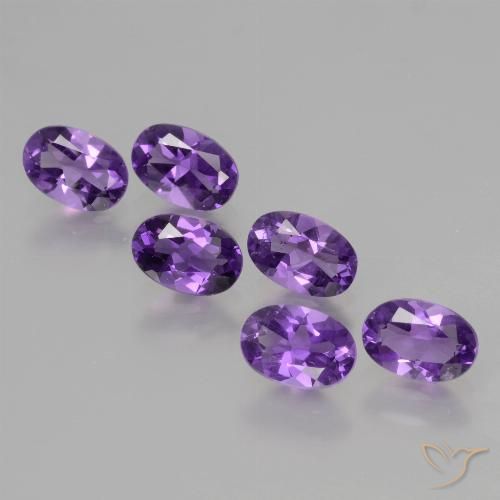 2.55ctw Naturel Violet vif Améthyste, ovale, VVS-VS