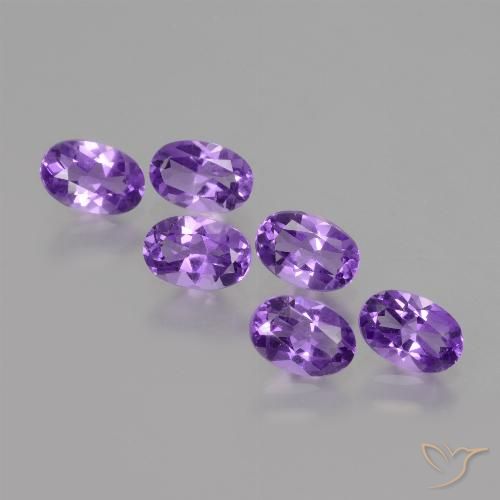 2.50ctw Naturel Violet vif Améthyste, ovale, VVS-VS