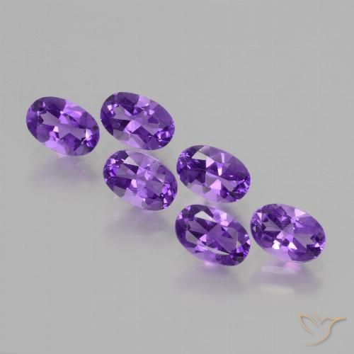 2.54ctw Naturel Violet foncé Améthyste, ovale, VS