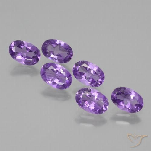 2.50ctw Naturel Violet vif Améthyste, ovale, VVS-VS
