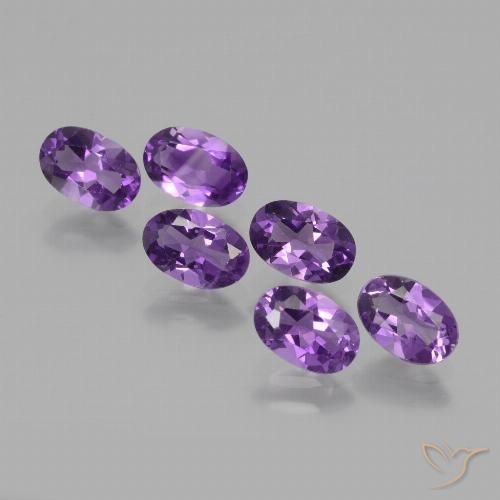 2.54ctw Naturel Violet moyen Améthyste, ovale, VVS-VS