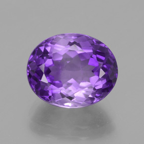 Améthyste Violet naturelle Coupe ovale, 4.08 ct, VS-SI