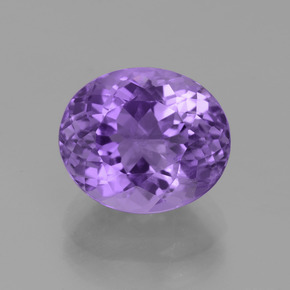 Améthyste violet naturelle coupe ovale, 5,18 ct, VS
