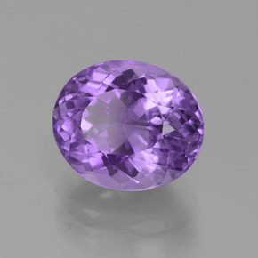 Améthyste violet naturelle coupe ovale, 5,18 ct, VS