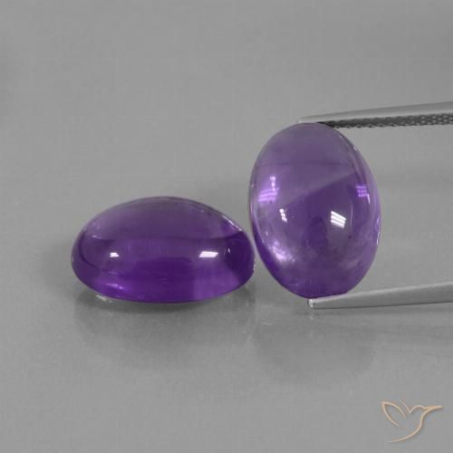 12.74ctw Naturel Violet moyen Améthyste, ovale, Translucide