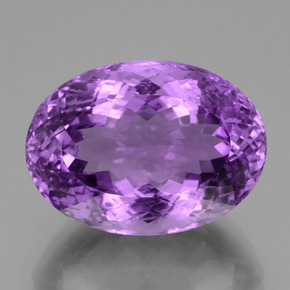 Améthyste violet naturelle coupe ovale, 31,57 ct, VVS-VS