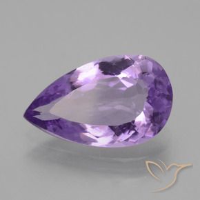 Améthyste Violet moyen naturelle En forme de poire, 6.48 ct, VS