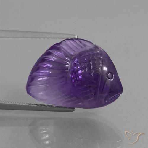 12.56ct Naturel Violet moyen Améthyste, Fantaisie, Transparent