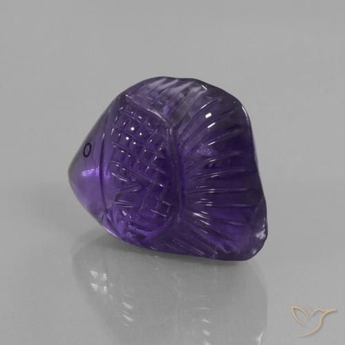 Améthyste Violet foncé naturelle Fantaisie, 22.17 ct, Transparent
