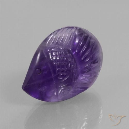 16.45ct Naturel Violet foncé Améthyste, Fantaisie, Transparent