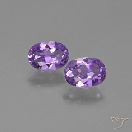 1.43ctw Naturel Teinte violet profond Améthyste, ovale, VVS-VS