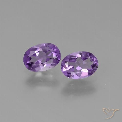 1.36ctw Naturel Violet moyen Améthyste, ovale, VVS-VS