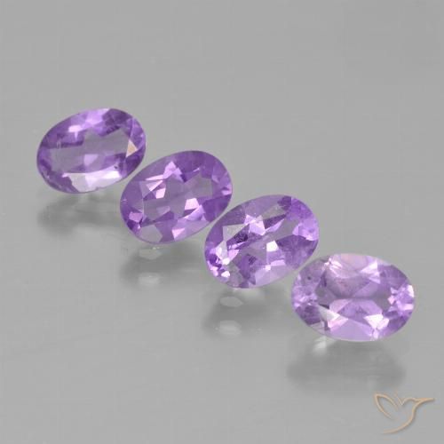 3.00ctw Naturel Violet moyen Améthyste, ovale, VS