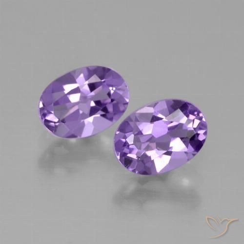 1.53ctw Naturel Violet moyen-léger Améthyste, ovale, VVS-VS