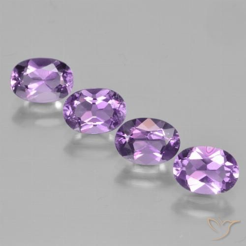 3.05ctw Naturel Violet violacé Améthyste, ovale, VS