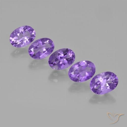 3.73ctw Naturel Violet moyen Améthyste, ovale, VS