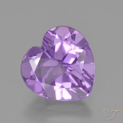 Améthyste violet rosé naturelle forme de coeur, 2,88 ct, VVS-VS