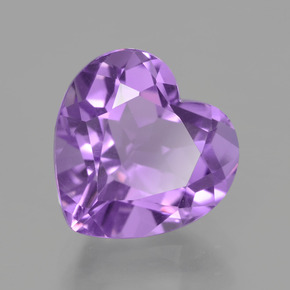 Améthyste Pourpre violacé moyen naturelle Forme de coeur, 3.43 ct, VVS-VS