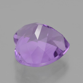 Améthyste Pourpre violacé moyen naturelle Forme de coeur, 3.43 ct, VVS-VS