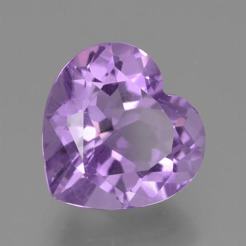 Améthyste violet rosé naturelle forme de coeur, 3,22 ct, VS